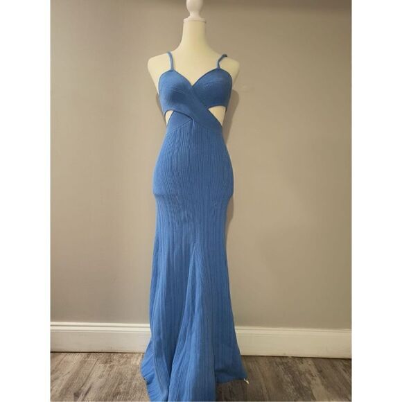 Anna Quan Blue Ribbed Sabina Dress size 2 (Au 6) NWT - Picture 3 of 7